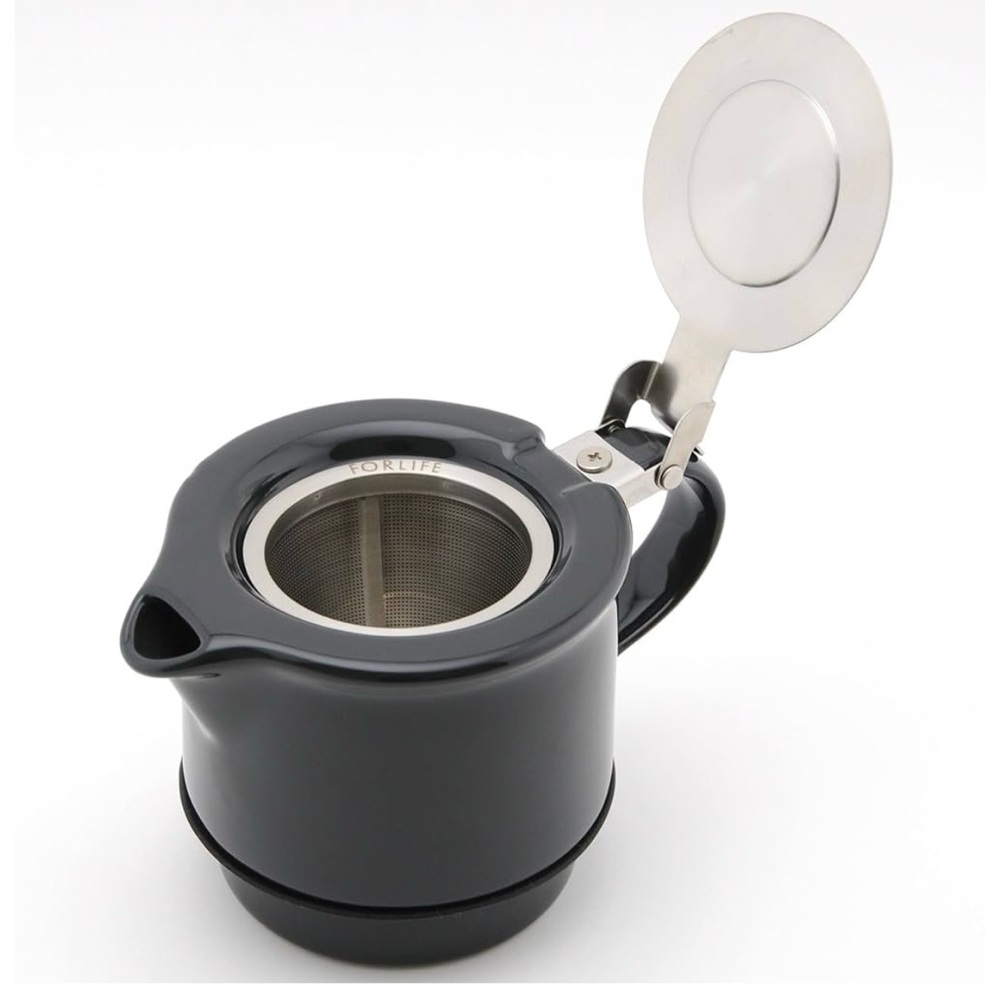 Forlife Black/Graphite  Teapot with Infuser Coffee just Top 14 oz Ceramic